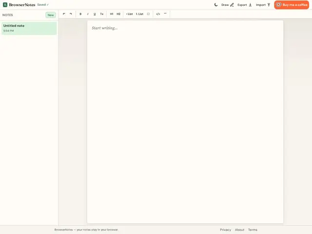 Preview of BrowserNotes