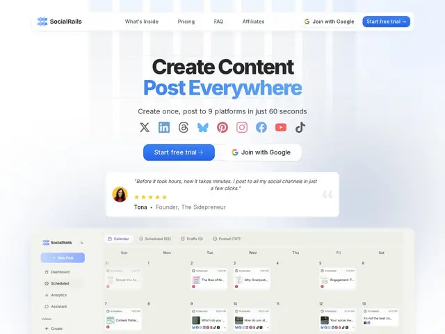 Preview of SocialRails