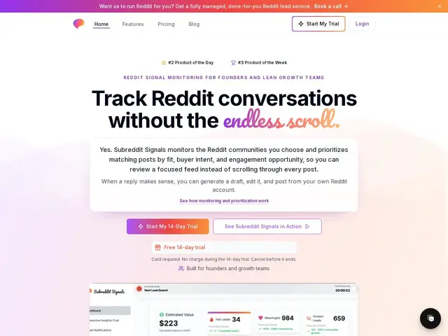 Preview of SubredditSignals