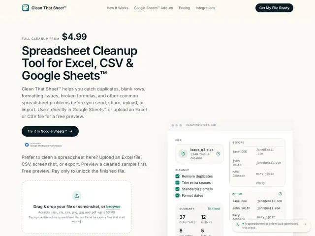 Preview of Clean That Sheet
