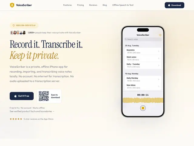 Preview of VoiceScriber
