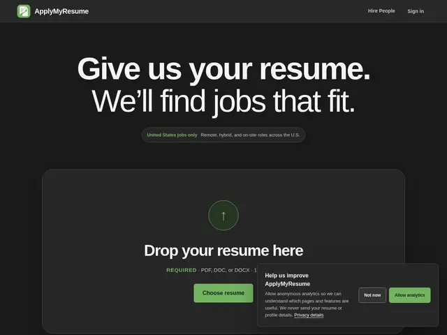 Preview of ApplyMyResume