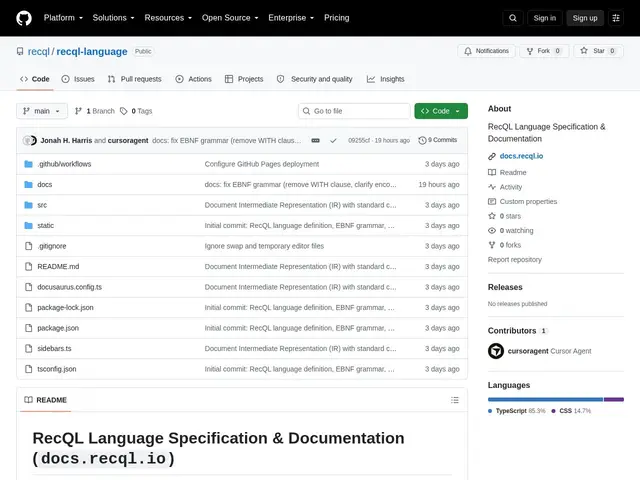 Preview of RecQL