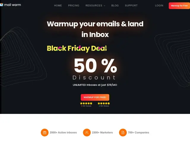 Preview of MailWarm.io