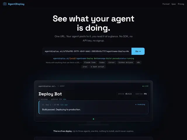 Preview of AgentDisplay