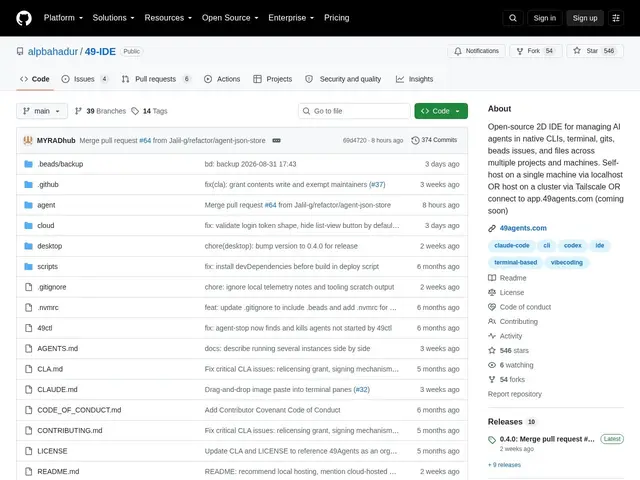 Preview of 49 Agents IDE
