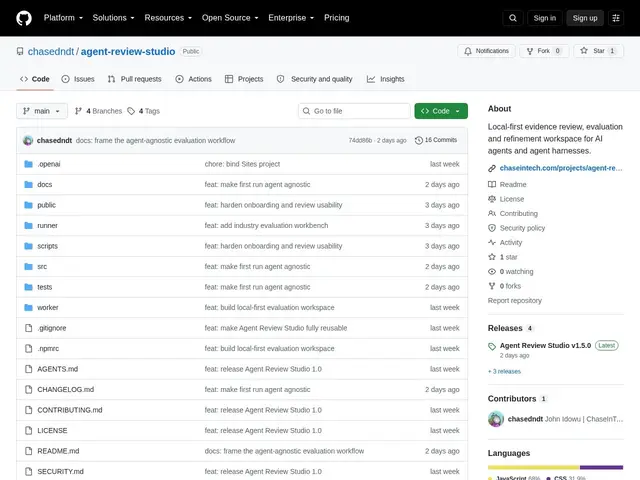 Preview of Agent Review Studio