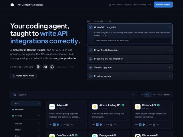 Preview of API Context Marketplace