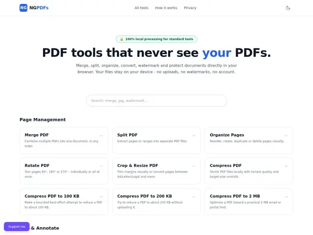 Preview of NGPDFs