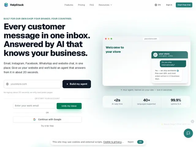 Preview of HelpStack