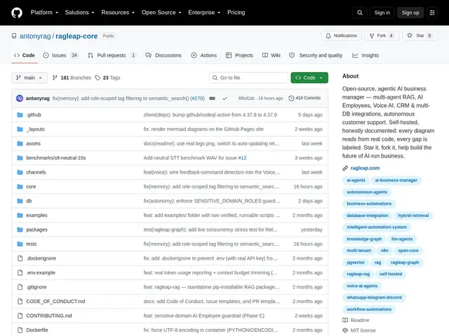Preview of RagLeap Core