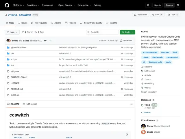 Preview of ccswitch
