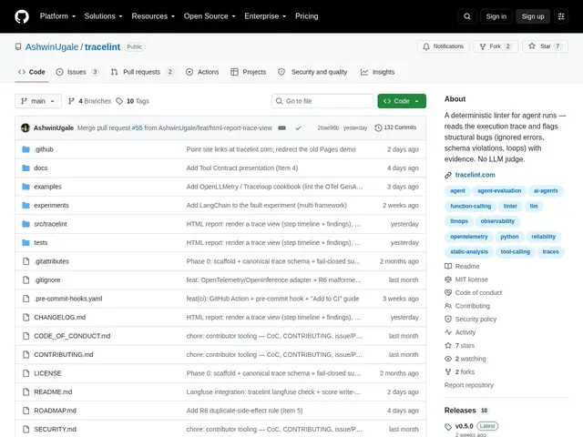 Preview of TraceLint