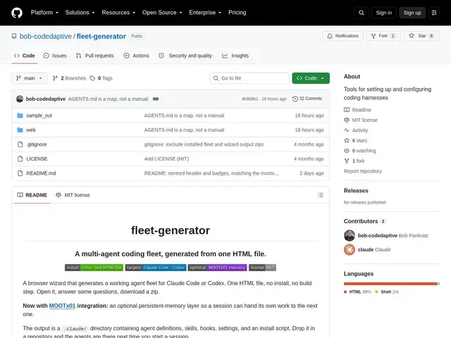 Preview of Fleet Generator
