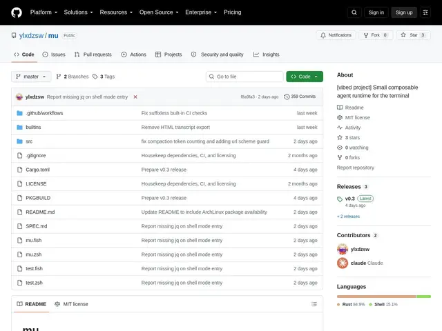 Preview of Mu (CLI Agent)