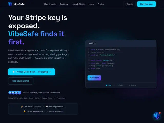 Preview of VibeSafe
