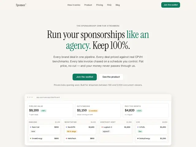 Preview of Sponsee