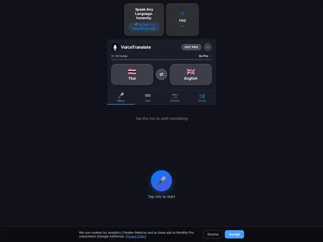 Preview of VoiceTranslate