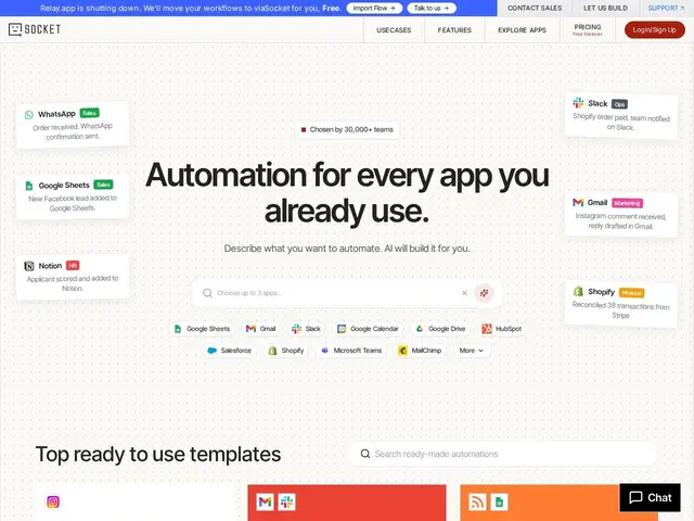 Preview of viaSocket