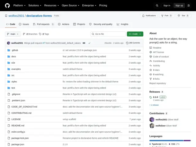 Preview of declarative-forms