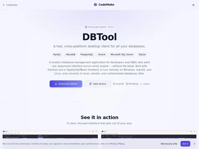 Preview of DBTool