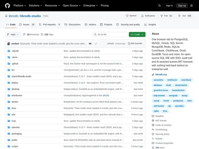 Preview of LibreDB Studio