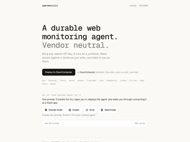 Preview of OpenMonitor