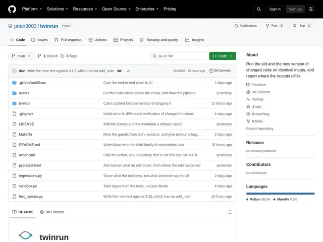 Preview of Twinrun