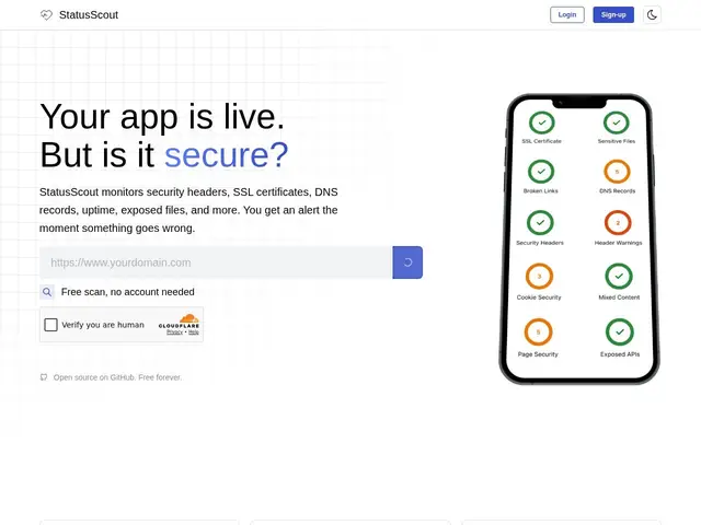 Preview of StatusScout