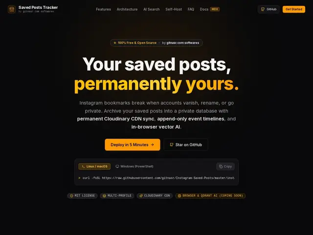 Preview of Saved Posts Tracker